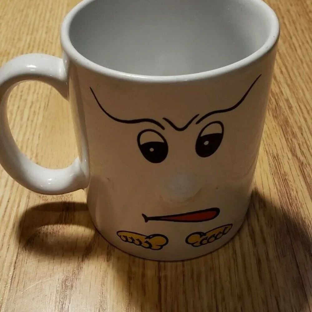 Angry Face Coffee Cup / Mug 3D Nose